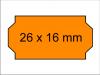 Preisetiketten 26x16 26x16mm leucht-orange fluo farbig